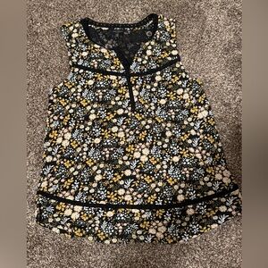 Lucky Brand Black Floral Top